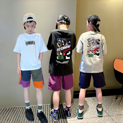 5A抗菌凉感T恤三色套装男童夏款