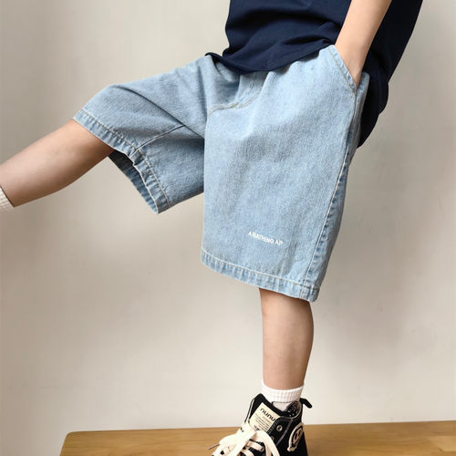 夏季薄款牛仔裤中大童