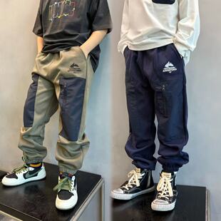时髦男童卫裤25秋冬新品柔软舒适户外运动长裤山系潮款儿童校裤