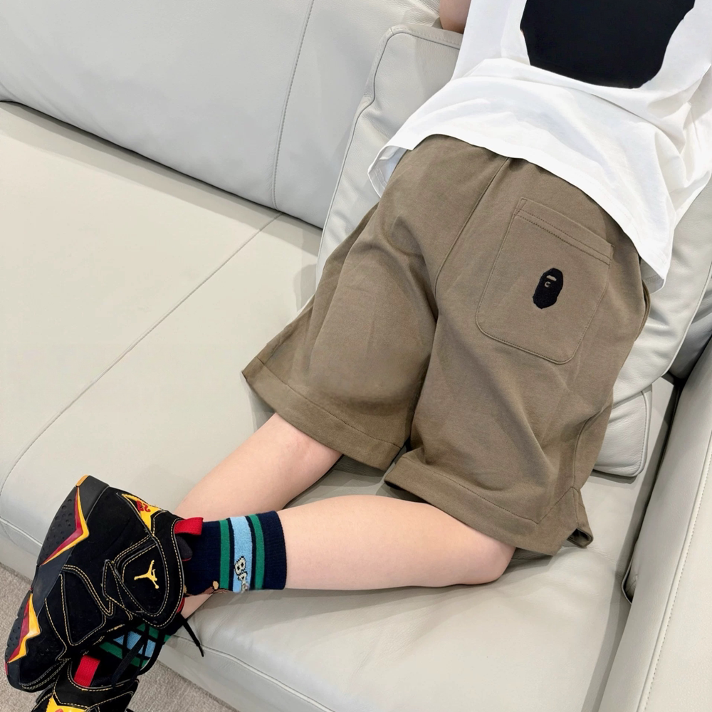 气质卡绿色短裤男童运动休闲裤夏图片
