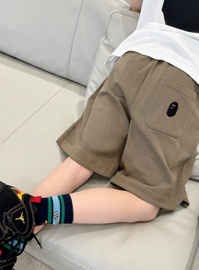 气质卡绿色短裤男童运动休闲裤夏