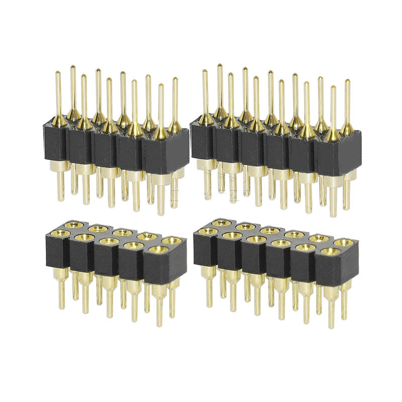 54mm双排圆孔排针/排母镀金2*2/3/4/5/6/8/10/40p接插件连接器