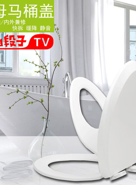 子母马桶盖通用加厚母子PP板v型