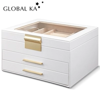 Коробочка для хранения, коробка для хранения, высококлассный изысканный браслет, ювелирное украшение, золотой антиокислительный вместительный и большой аксессуар, коллекция 2023