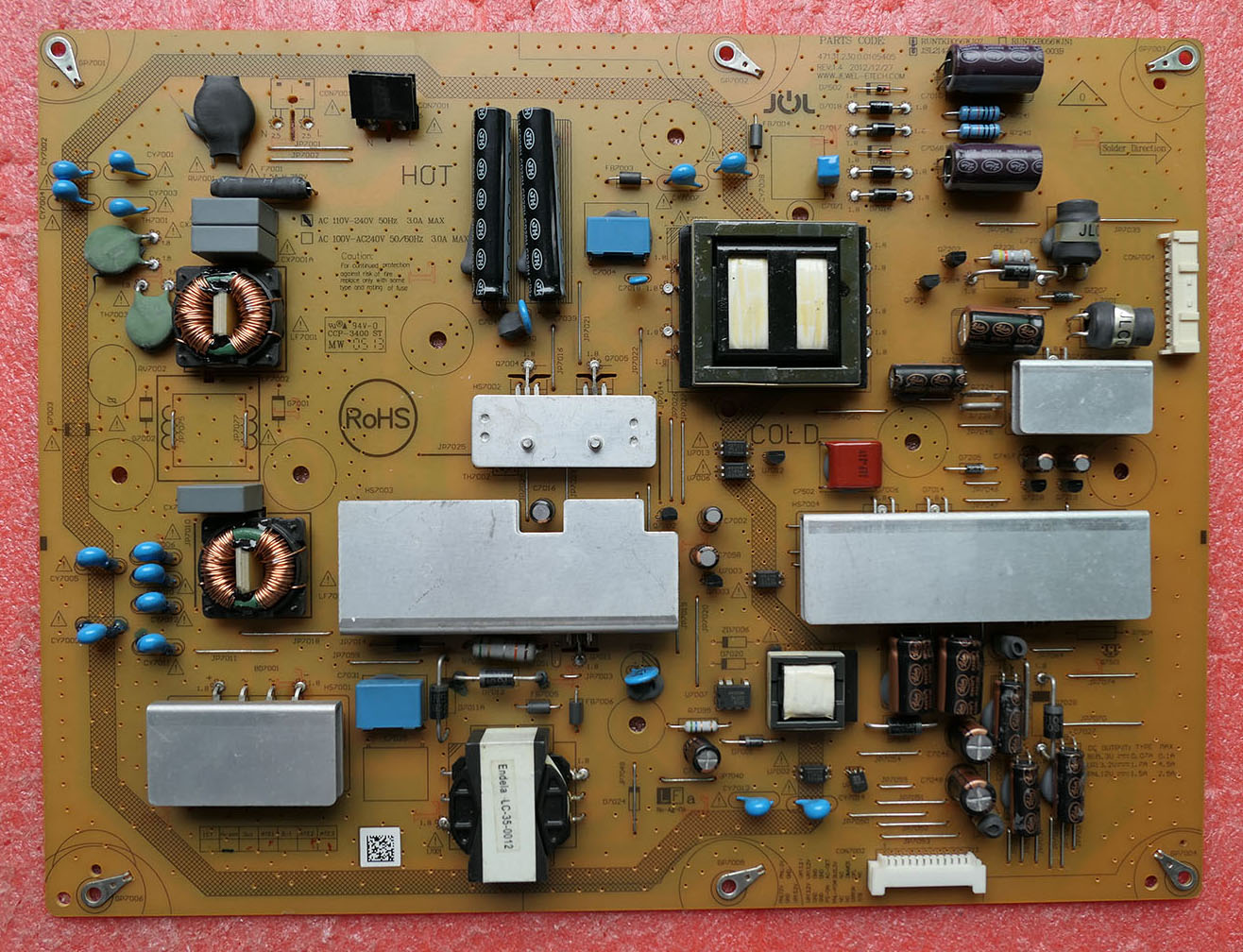 夏普LCD-60NX255A 60DS31A电源板RUNTKB056WJQZ JSL2142-003B