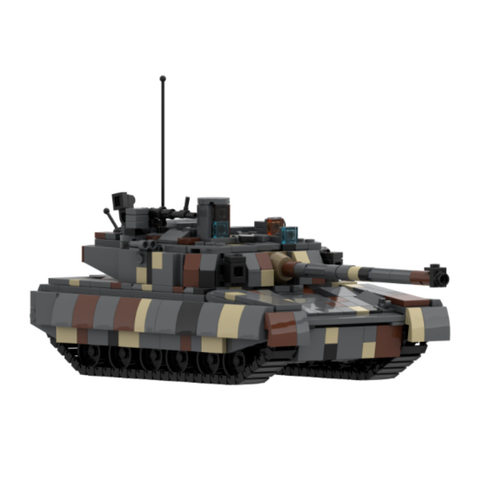 MOC积木军事 T-84堡垒坦克模型 小颗粒拼装积木玩具