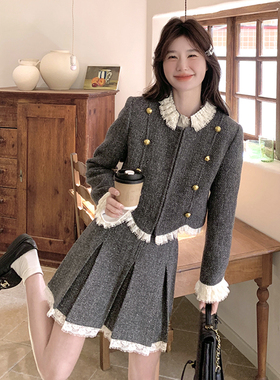 现货首发 2025春季小香风花边拼接两件套裙2C230-2302-P175-K238