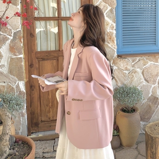 大货已出!2025新款少女粉单排扣西装短外套P130K178