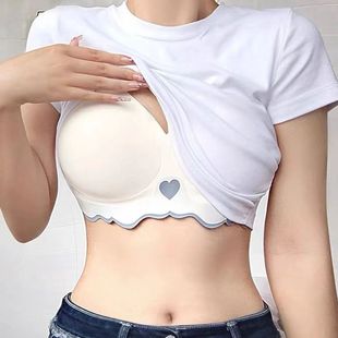 无痕薄款 小胸聚拢无钢圈防下垂大胸显小运动舒适文胸罩