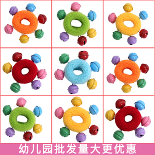幼儿园手腕花皮筋铃铛儿童舞蹈表演拉拉队手花学生六一运动会道具