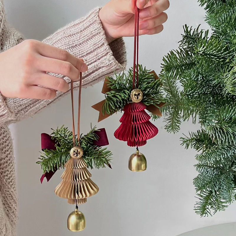 圣诞耶诞节装饰北欧ins风蜂窝铃铛挂饰创意diy汽车挂件居家橱窗