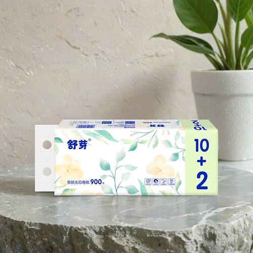 S1LD75A/D舒芽经典系列4层无芯卷纸900克12卷/提