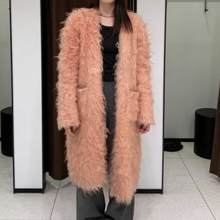 慵懒温柔开衫 圈圈纱拉毛外套超长款 慵懒纸片人 GOOOD殷三吉 THREE