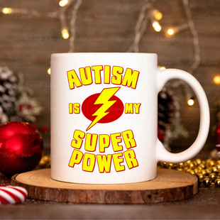 自闭症是我的超能力马克杯孩子水杯高功能孤独症心理疏导儿童礼物