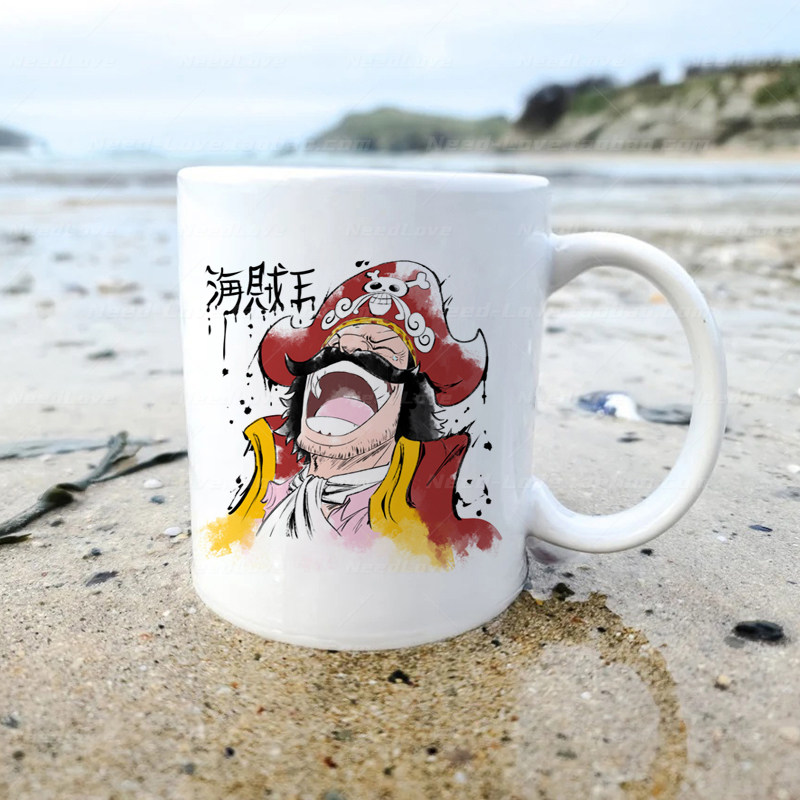 海贼王中的海贼王罗杰马克杯索隆路飞艾斯手绘水杯子喝水杯办公室
