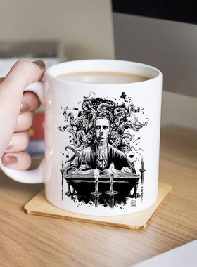 克苏鲁神话之父洛夫克拉夫特马克咖啡杯水杯男办公家用爱手艺礼物