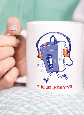 复古Walkman磁带机随身听马克杯咖啡杯子办公室喝水杯早餐礼物