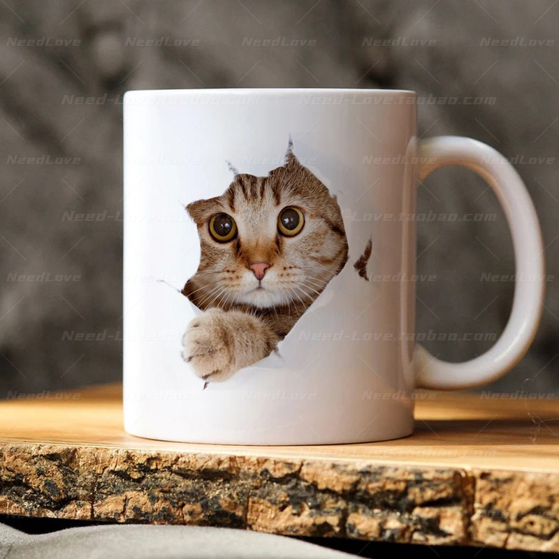 可爱猫咪马克杯牛奶茶水杯咖啡杯