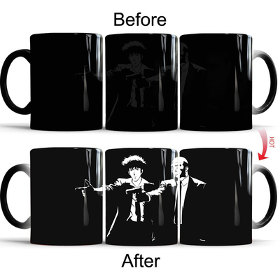 星际牛仔Cowboy Bebop变色杯动漫马克杯陶瓷杯感温变色外贸原单