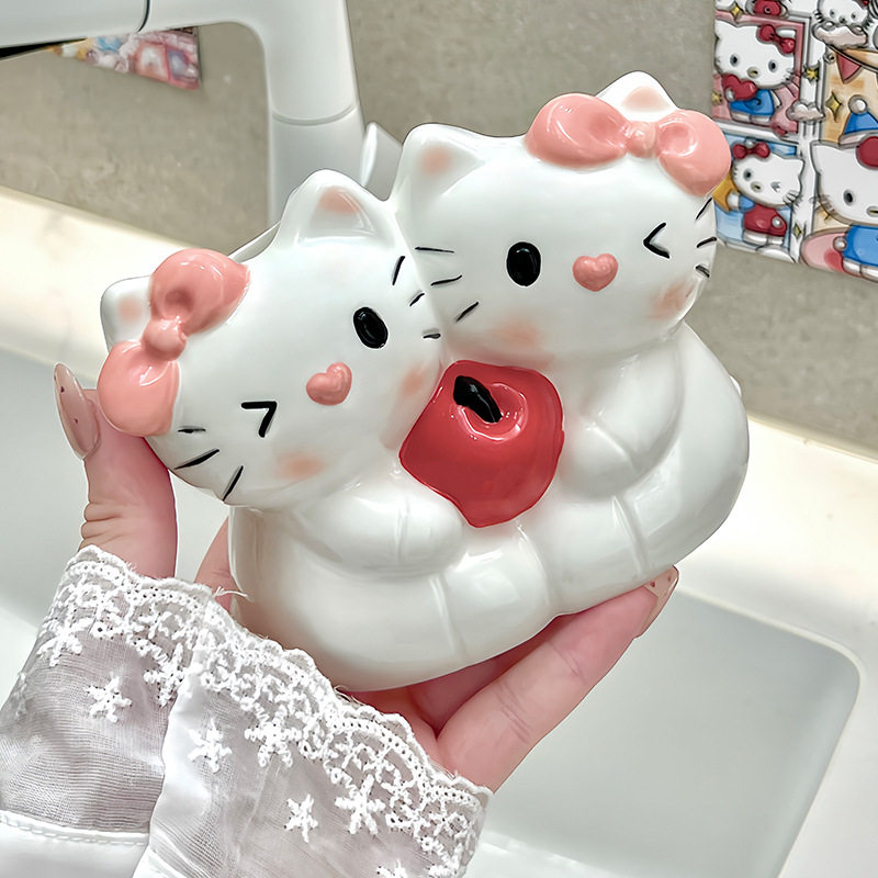 卡通可爱抱抱猫牙刷架民