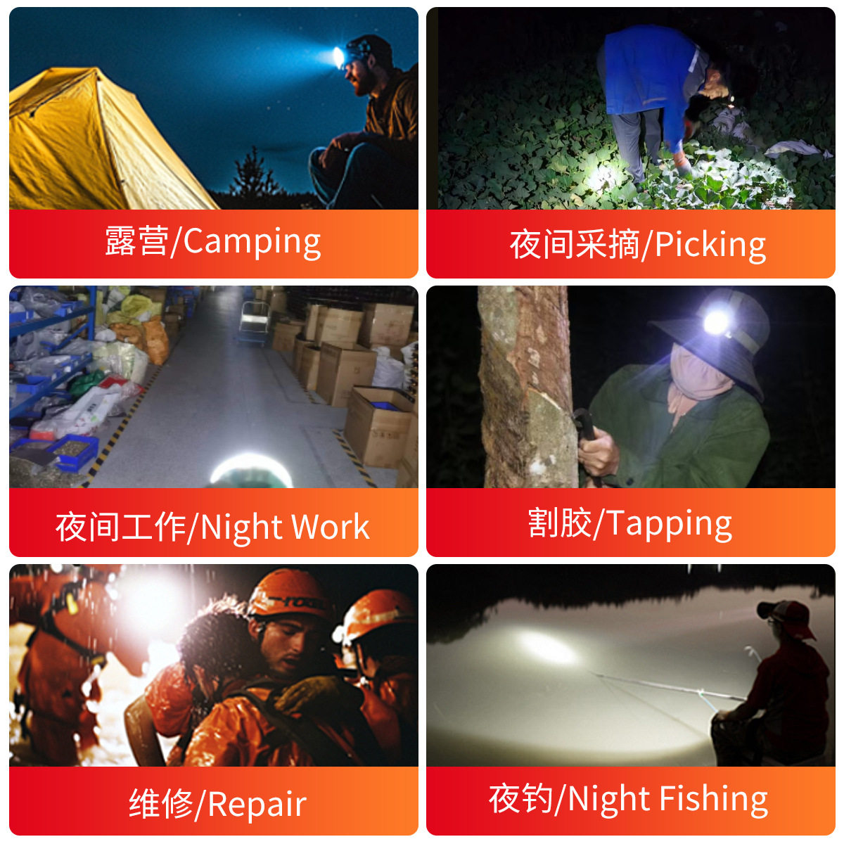 专业防水户外头灯铺鱼灯