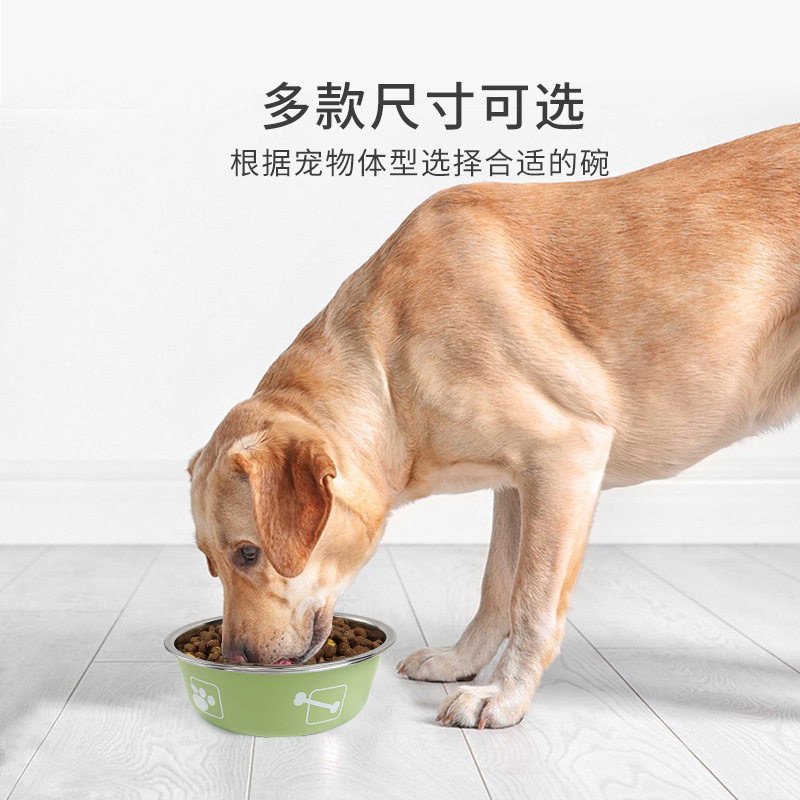 狗碗防打翻不锈钢食盆大