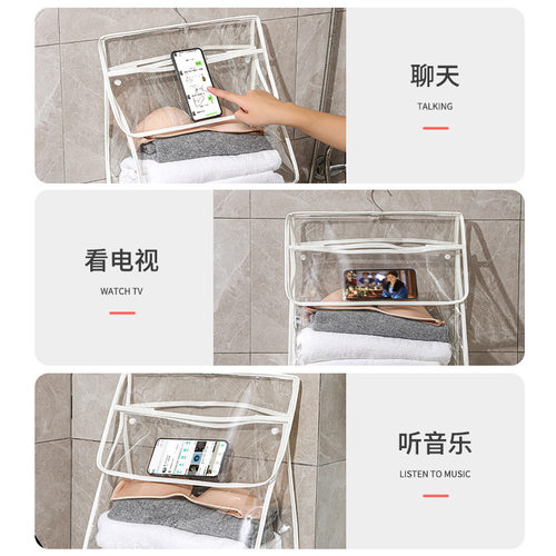 现货pvc浴室防水挂袋洗澡