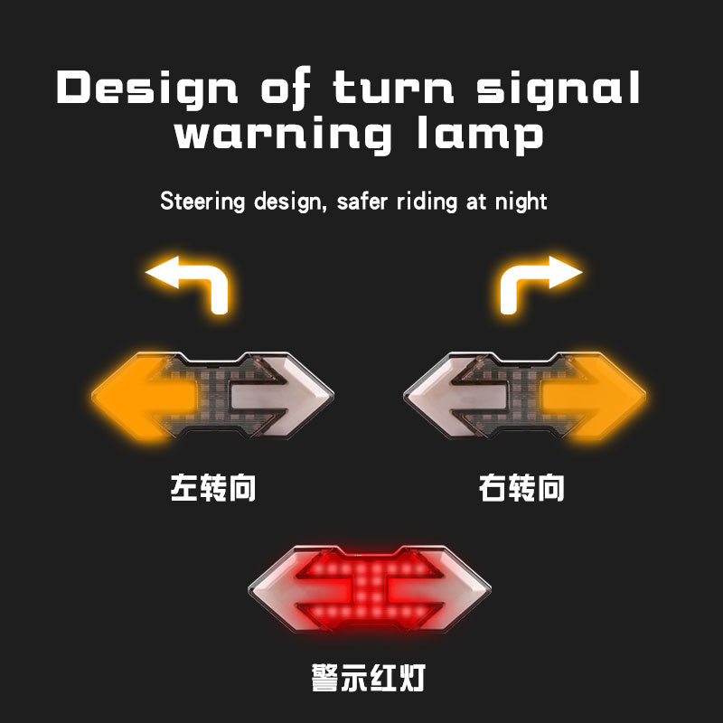 新款无线遥控转向灯尾灯U