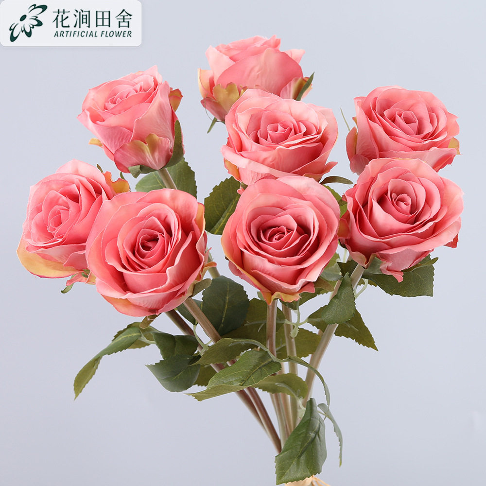 仿真花雪山玫瑰欧式家