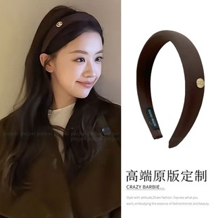 神仙藤井树同款发箍女秋冬高颅顶宽边发卡日常外戴头饰韩系美拉德