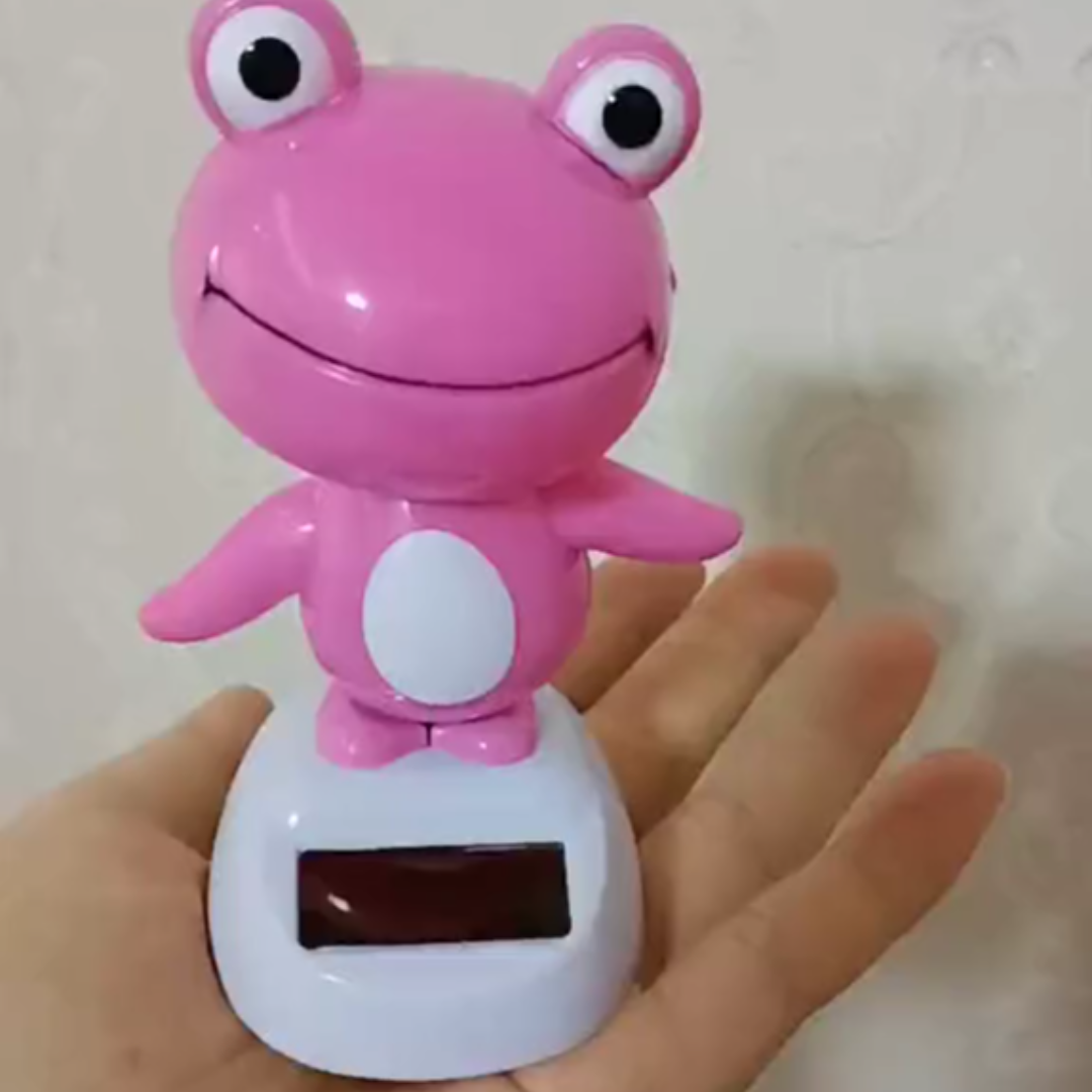 太阳能摆件青蛙摆件装饰汽车内饰车尾仪表后备箱车顶可爱摇摆玩偶