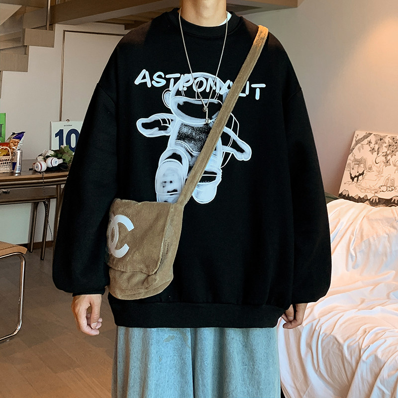 817-A2833潮牌个性图案印花圆领卫衣男秋季百搭情侣上衣P35X49,男装卫衣,星座803