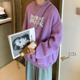 817-A2828圆领卫衣男潮牌秋季ins百搭宽松bf字母印花上衣P35X49，男装卫衣，星座803