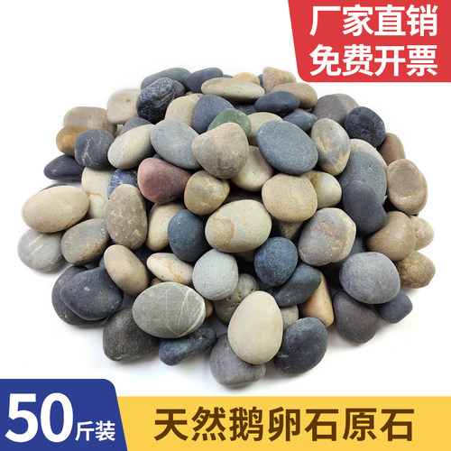 50斤鹅卵石铺地石头天然原石庭院造景布置雨花石石子鹅软暖石