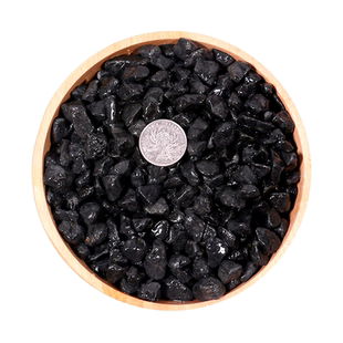 黑色砾石水洗石日式庭院枯山水碎石子铺面石洗米石子黑色石子石头