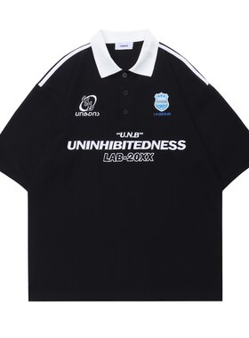 夏季新款280g重磅短袖男POLO衫美式休闲宽松男士男款翻领t恤男女