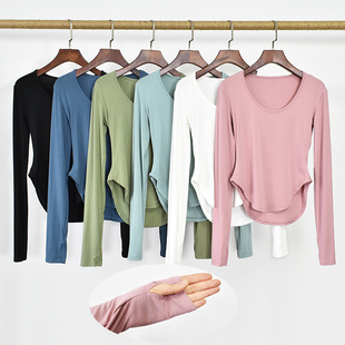 舞蹈服女套指长袖 上衣古典现代舞练功服中国舞艺考形体服基训服