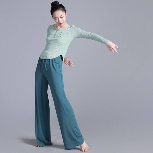 铜氨丝宽松古典直筒服装练功服