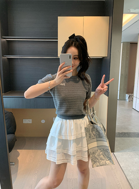 XINYI【发光少女】春夏刺绣上衣+半裙套装X625Z02062/X625G02063