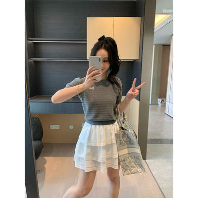 XINYI【发光少女】春夏刺绣上衣+半裙套装X625Z02062/X625G02063