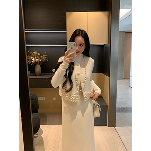 高腰半裙显瘦套装 XINYI 花边毛呢背心 冬季 X625A21063 雾都恋人