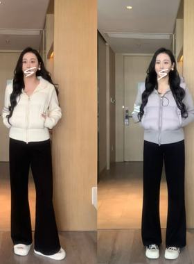 XINYI【海派学姐】秋冬针织拼接羽绒服收腰显瘦外套X624X19791