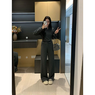 显瘦两件套装 XINYI 高腰休闲裤 秋冬休闲卫衣外套 女 舒适韵律