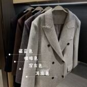 秋冬韩版 XINYI 巴黎诗集 双面呢羊毛大衣女显瘦外套X625X19830