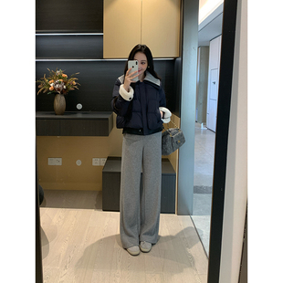 XINYI【云卷云舒】冬季95%白鸭绒羽绒服女针织拼接领口显瘦短外套