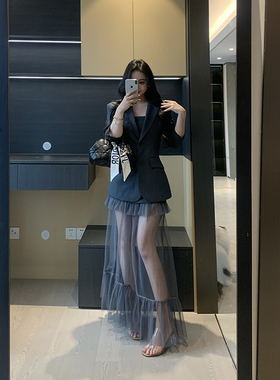 XINYI【缪灵少女】春季西装套装女显瘦气质百搭三件套X625A01580