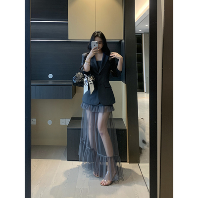 XINYI【缪灵少女】春季西装套装女显瘦气质百搭三件套X625A01580