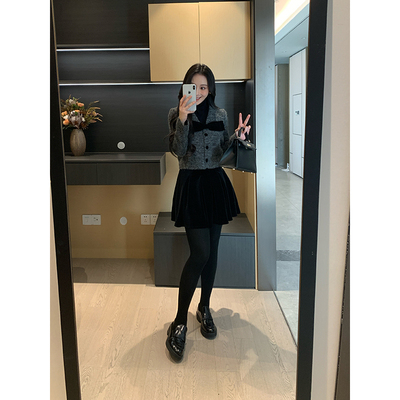 XINYI【古堡甜心】冬季蝴蝶结重磅羊毛毛呢外套女显瘦X625M20143