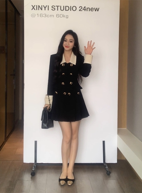 XINYI【千金玫瑰】秋季翻领上衣+长裤+短半裙显瘦套装X624A17507