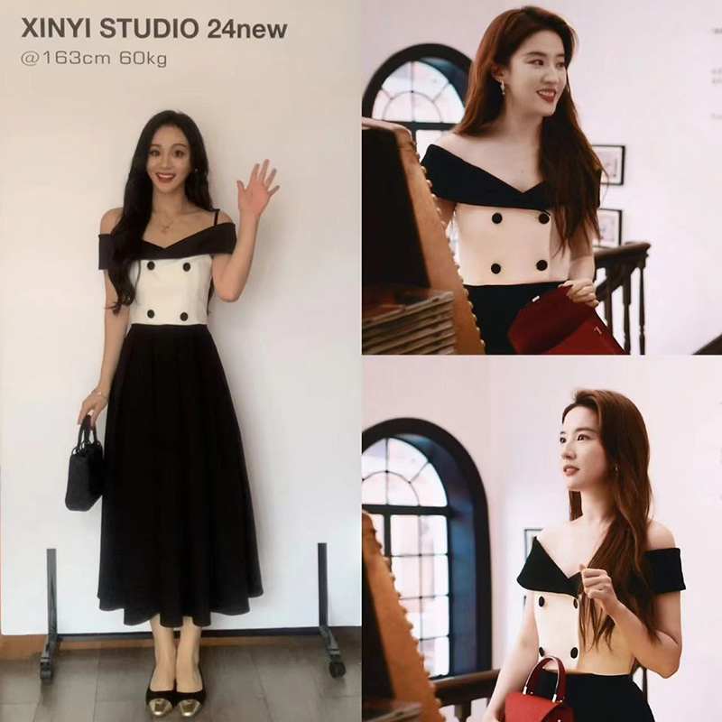 XINYI【玫瑰的故事】夏季上衣+半身裙收腰显瘦两件套X624A09530
